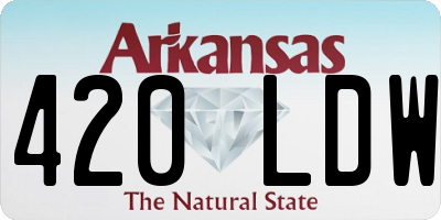 AR license plate 420LDW
