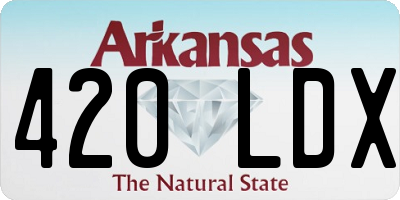AR license plate 420LDX