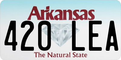 AR license plate 420LEA
