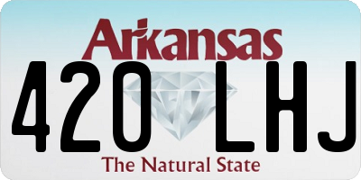 AR license plate 420LHJ