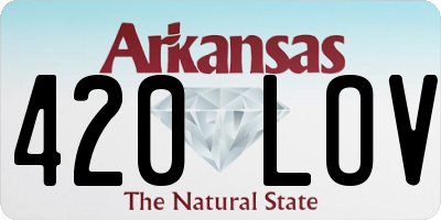 AR license plate 420LOV