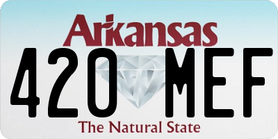 AR license plate 420MEF