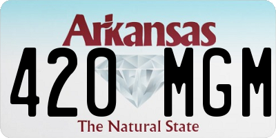 AR license plate 420MGM