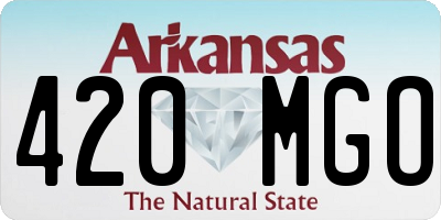 AR license plate 420MGO