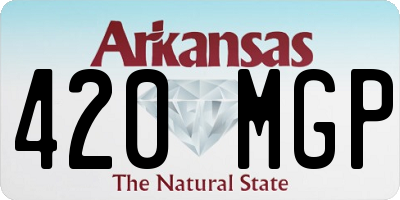 AR license plate 420MGP