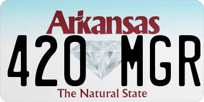 AR license plate 420MGR