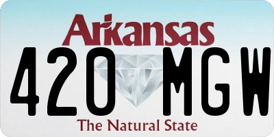 AR license plate 420MGW