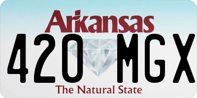 AR license plate 420MGX