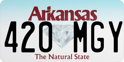AR license plate 420MGY