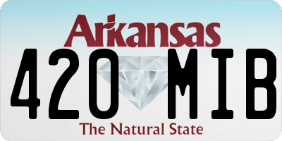 AR license plate 420MIB