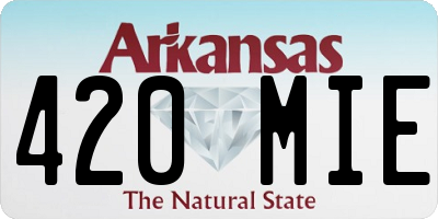 AR license plate 420MIE