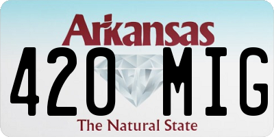 AR license plate 420MIG