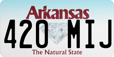 AR license plate 420MIJ