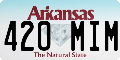 AR license plate 420MIM