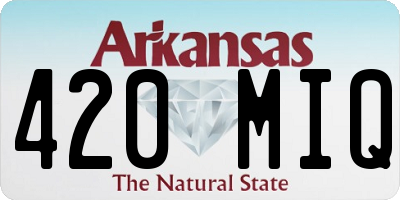AR license plate 420MIQ