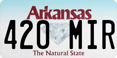 AR license plate 420MIR