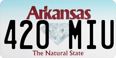 AR license plate 420MIU