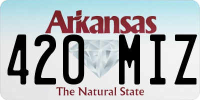 AR license plate 420MIZ