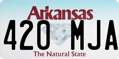AR license plate 420MJA