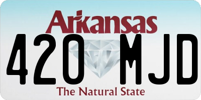 AR license plate 420MJD