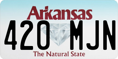 AR license plate 420MJN