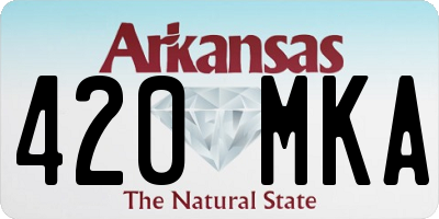 AR license plate 420MKA