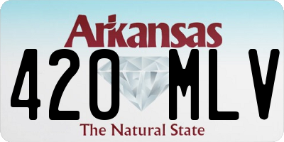 AR license plate 420MLV