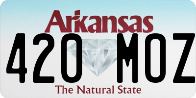 AR license plate 420MOZ