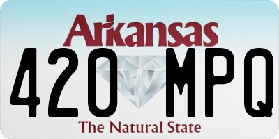 AR license plate 420MPQ