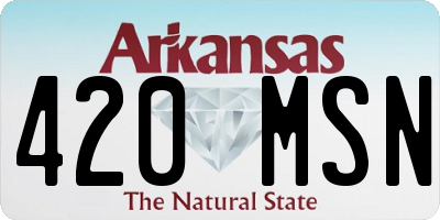 AR license plate 420MSN