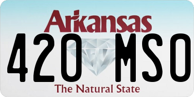 AR license plate 420MSO