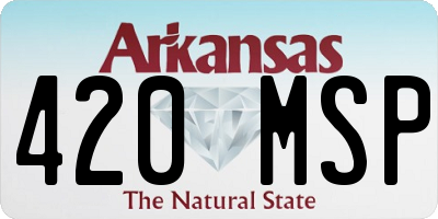 AR license plate 420MSP