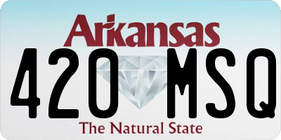 AR license plate 420MSQ