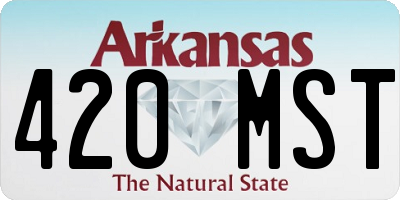 AR license plate 420MST