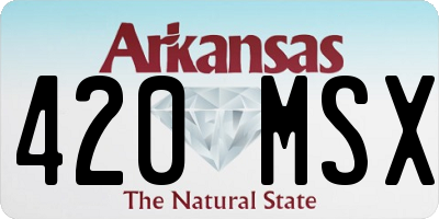AR license plate 420MSX
