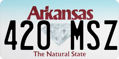 AR license plate 420MSZ