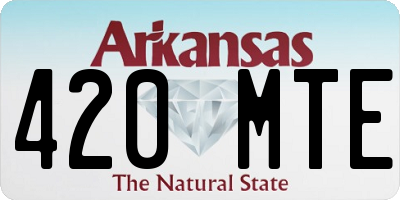 AR license plate 420MTE