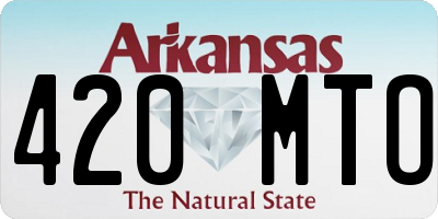 AR license plate 420MTO