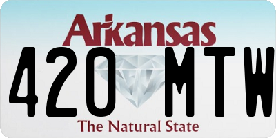 AR license plate 420MTW