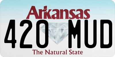 AR license plate 420MUD