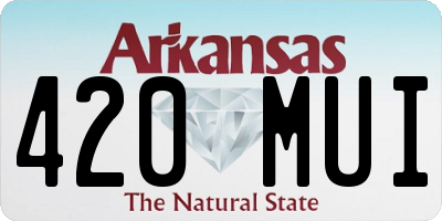 AR license plate 420MUI