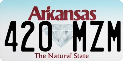 AR license plate 420MZM