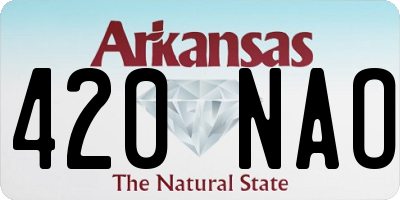 AR license plate 420NAO