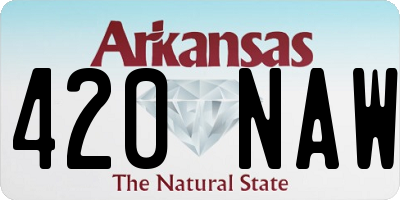 AR license plate 420NAW