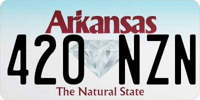 AR license plate 420NZN