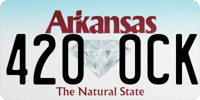 AR license plate 420OCK