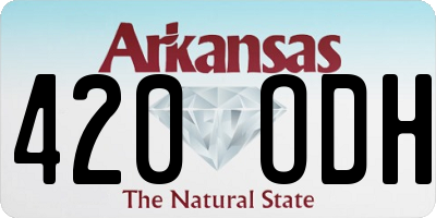 AR license plate 420ODH
