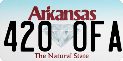 AR license plate 420OFA