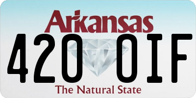 AR license plate 420OIF