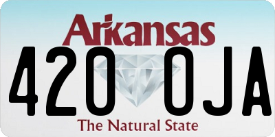 AR license plate 420OJA